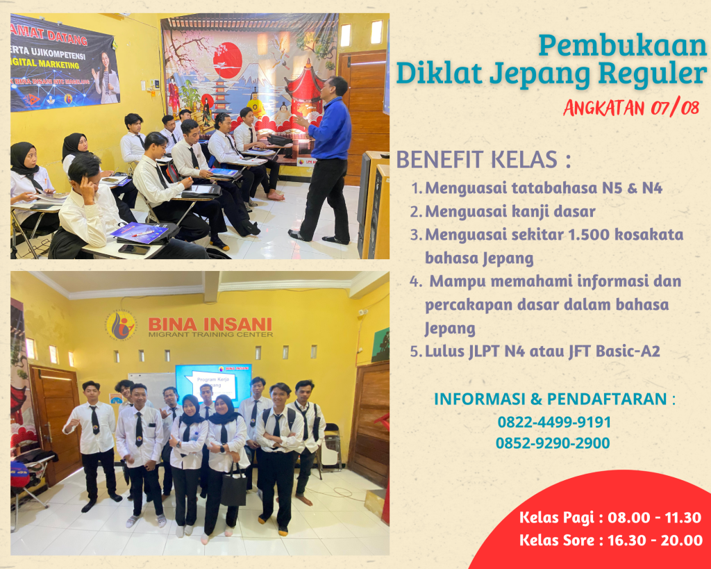 Pembukaan Pelatihan Bahasa Jepang Reguler Angkatan 07/08 Persiapan ...